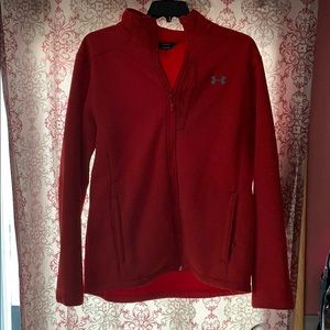 Under armor red coldtech jacket size xl